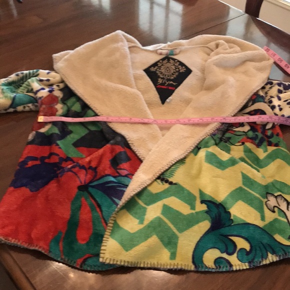 Johnny Was Biya XS Sherpa Fleece Hooded Jacket NWOT - Picture 5 of 9